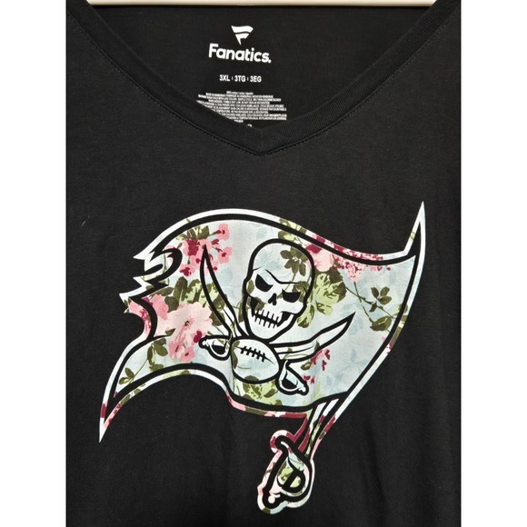 Tampa‎ Bay Buccaneers Shirt Womens Sz 3XL Fanatics NFL Black - Picture 2 of 3